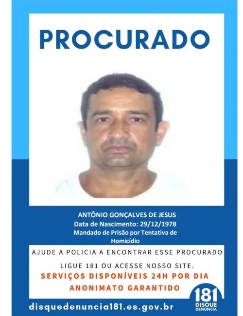 Imagem ilustrativa da imagem Polícia prende homem que figurava em lista de mais procurados de cidade do ES