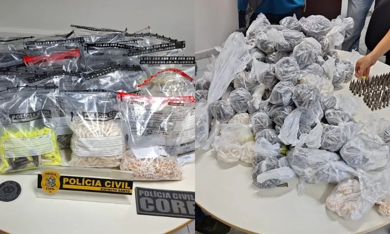 Imagem ilustrativa da imagem Mais de 10 mil pinos de cocaína são apreendidos pela polícia em Cariacica