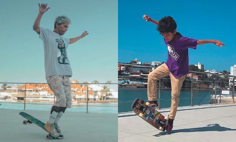 Imagem ilustrativa da imagem Pai e filho de Guarapari juntos em Mundial de Skate