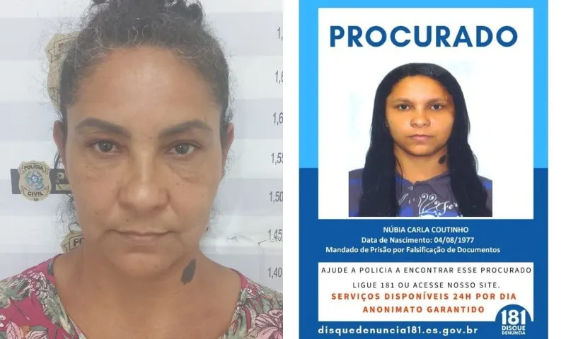 Imagem ilustrativa da imagem Polícia prende mulher da lista de mais procurados de cidade do ES