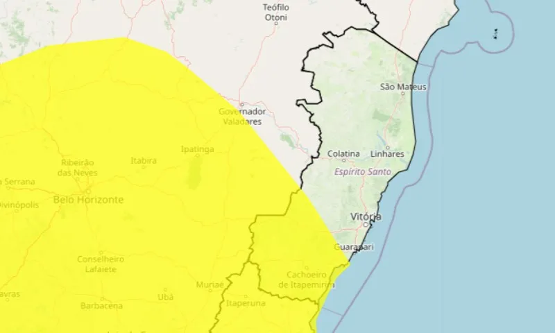 Imagem ilustrativa da imagem Sul do ES recebe novo alerta de chuvas intensas. Veja cidades em risco