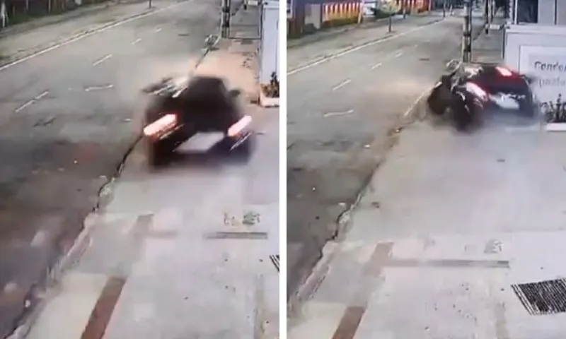 Imagem ilustrativa da imagem Vídeo mostra momento do acidente que causou morte de duas jovens na Serra
