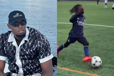 Imagem ilustrativa da imagem Afilhado de Usain Bolt chama atenção com dribles na base do Real Madrid