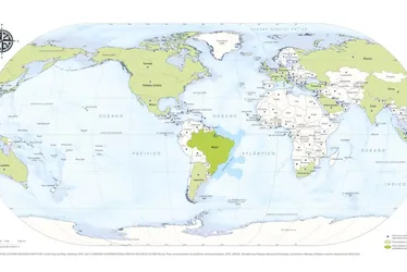 Imagem ilustrativa da imagem Atlas do IBGE com Brasil no centro vira polêmica. Entenda