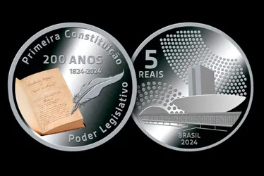 Imagem ilustrativa da imagem Banco Central lança moeda comemorativa por 200 anos de Constituição