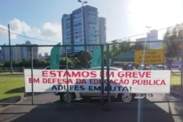 Imagem ilustrativa da imagem Em greve, Ufes amanhece com portões fechados nesta segunda-feira