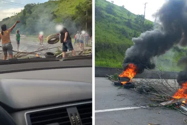 Imagem ilustrativa da imagem Em protesto por falta de energia, moradores fecham trecho da BR-101 em Viana