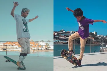 Imagem ilustrativa da imagem Pai e filho de Guarapari juntos em Mundial de Skate