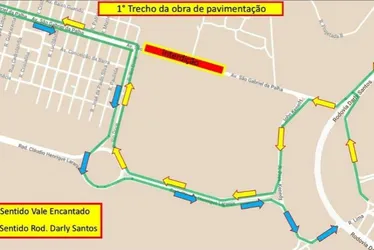 Imagem ilustrativa da imagem Principal via do bairro Vale Encantado, em Vila Velha, é interditada para obras