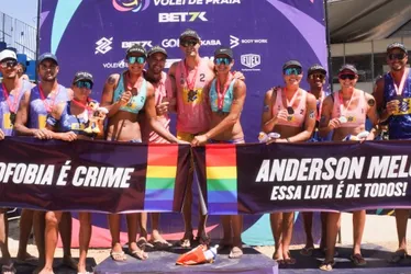 Imagem ilustrativa da imagem Protestos contra homofobia marcam final do Circuito Brasileiro de Vôlei de Praia