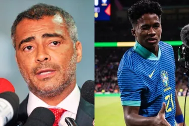 Imagem ilustrativa da imagem Romário elogia Endrick, mas evita comparação: 'Tem de correr para c... ainda'