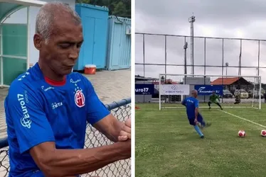 Imagem ilustrativa da imagem Romário publica vídeo do primeiro treino em retorno ao futebol pelo América-RJ