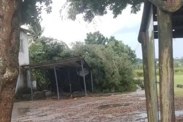 Imagem ilustrativa da imagem Temporal derruba cobertura de ginásio e destelha casas no Sul do ES