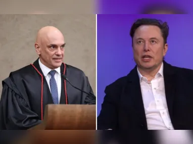 Embate entre Musk e Moraes começou após o bilionário, dono do X (ex-Twitter), criticar publicamente a atuação do STF nas investigações das milícias digitais