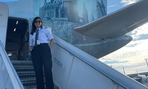 
          Imagem ilustrativa da imagem Aos 31 anos, ela pilota avião e inspira outras mulheres
          