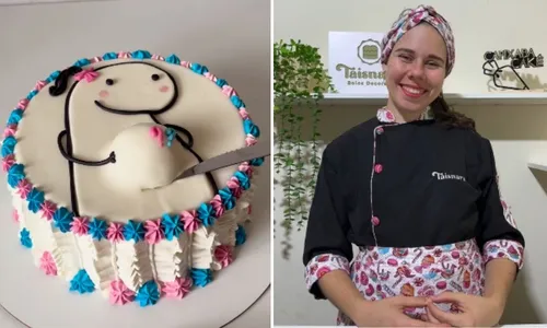 
          Imagem ilustrativa da imagem Bolo criativo feito por confeiteira capixaba para chá-revelação viraliza nas redes
          