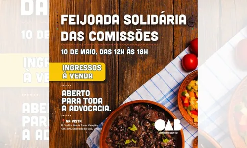 
          Imagem ilustrativa da imagem OAB-ES realiza 1ª edição da Feijoada Solidária
          