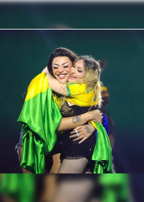 Imagem ilustrativa da imagem Madonna encanta com homenagens, Anitta e Pabllo no palco