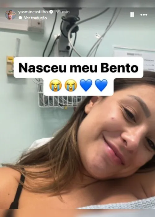 Imagem ilustrativa da imagem Nasce Bento, filho da influenciadora Yasmin Castilho e Lucas Provesi