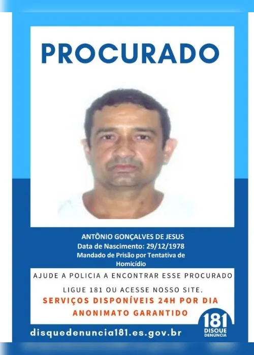 Imagem ilustrativa da imagem Polícia prende homem que figurava em lista de mais procurados de cidade do ES
