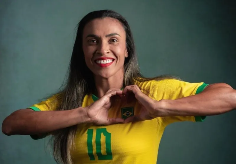 Marta é a atleta com mais gols pela seleção