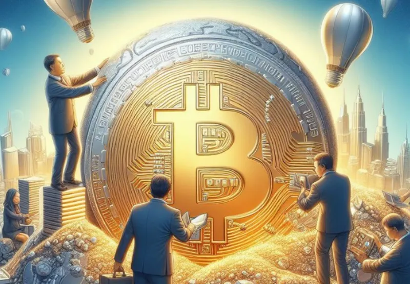 Imagem criada por Inteligência Artificial ilustra valorização do bitcoin