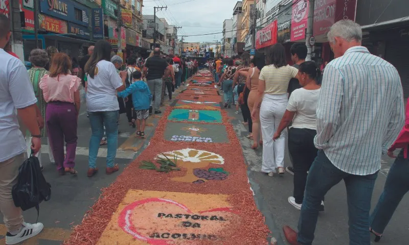 Imagem ilustrativa da imagem FOTOS E VÍDEOS | As belezas dos tapetes de Corpus Christi pelo ES