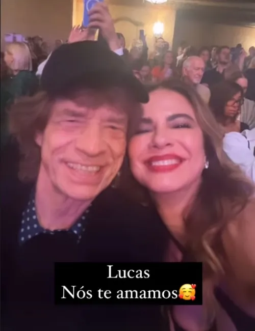 Imagem ilustrativa da imagem Luciana Gimenez posta foto com Mick Jagger durante formatura do filho nos EUA