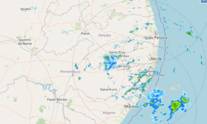 Imagem ilustrativa da imagem APAC alerta: chuvas fortes e moderadas podem atingir 4 regiões a partir desta noite