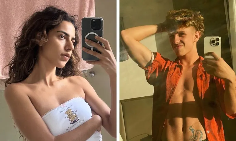 Imagem ilustrativa da imagem Com beijão nas redes sociais, Marina Sena assume namoro com tiktoker de 19 anos