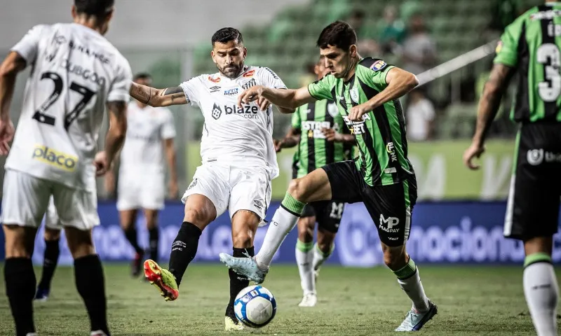 Imagem ilustrativa da imagem Com gol polêmico, Santos cai diante do América-MG na Série B