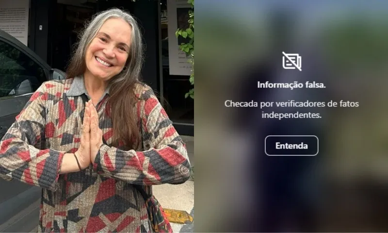 Imagem ilustrativa da imagem Instagram sinaliza como 'fake news' postagem de Regina Duarte sobre o RS