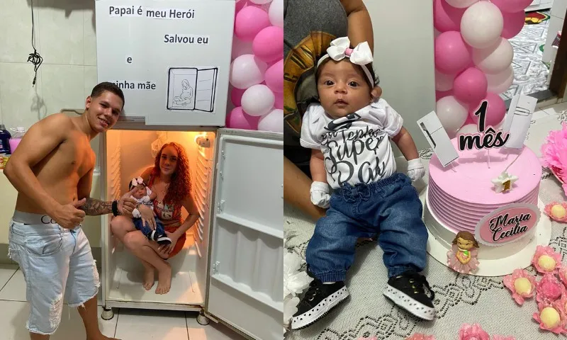 Imagem ilustrativa da imagem Mimoso do Sul: grávida resgatada em geladeira celebra "mesversário" da filha
