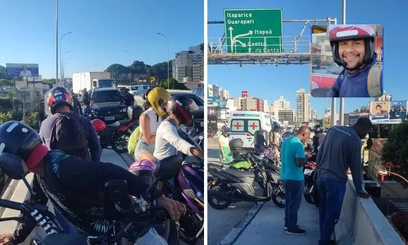 Imagem ilustrativa da imagem Corpo de motociclista arremessado da Terceira Ponte vai ser velado em Vila Velha