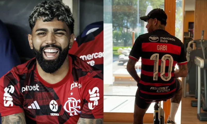 Imagem ilustrativa da imagem Neymar posta foto com camisa 10 do Flamengo e gera comentário de Gabigol