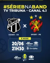 Imagem ilustrativa da imagem TV Tribuna/Band vai transmitir Ceará x Sport nesta quinta-feira