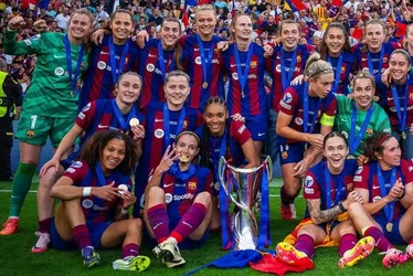 Imagem ilustrativa da imagem Barcelona derrota Lyon na Champions feminina e consolida hegemonia na Europa