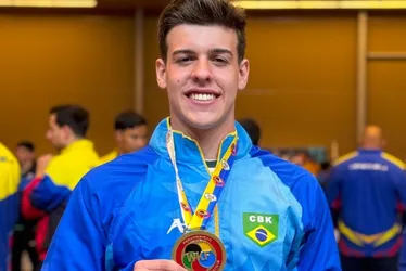 Imagem ilustrativa da imagem Carateca capixaba conquista ouro no Pan-Americano e garante vaga para o Mundial