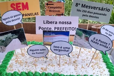 Imagem ilustrativa da imagem Com "festa de aniversário", moradores protestam contra obra inacabada no ES
