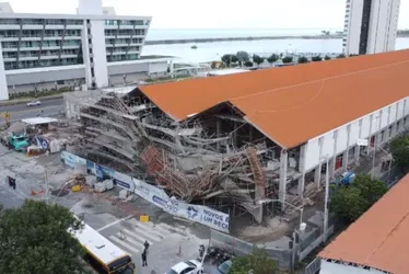 Imagem ilustrativa da imagem Desabamento no Recife Expo Center deixa cinco feridos e obra paralisada