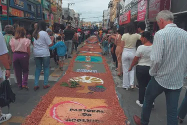 Imagem ilustrativa da imagem FOTOS E VÍDEOS | As belezas dos tapetes de Corpus Christi pelo ES