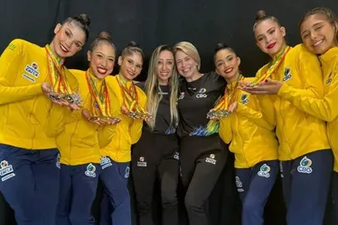 Imagem ilustrativa da imagem Ginástica Rítmica fatura 1º ouro de 2024 em etapa da Copa do Mundo