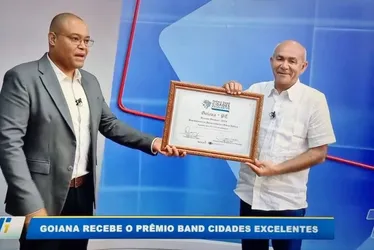 Imagem ilustrativa da imagem Goiana conquista Prêmio Band Cidades Excelentes em Desenvolvimento Econômico