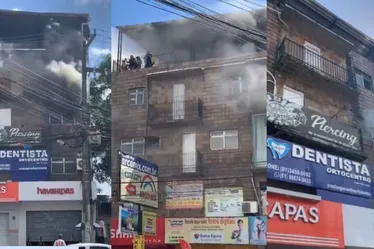 Imagem ilustrativa da imagem Incêndio atinge prédio comercial no centro de Camaragibe, no Grande Recife