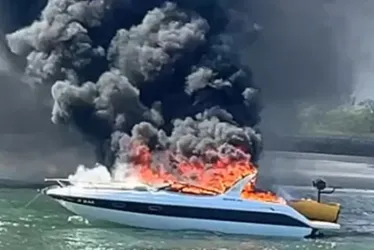 Imagem ilustrativa da imagem Lancha explode durante passeio e deixa 6 pessoas gravemente feridas no RJ