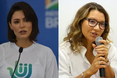 Imagem ilustrativa da imagem Michelle Bolsonaro ironiza Janja e diz que primeira-dama tem vocação para viajar
