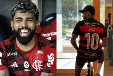 Imagem ilustrativa da imagem Neymar posta foto com camisa 10 do Flamengo e gera comentário de Gabigol