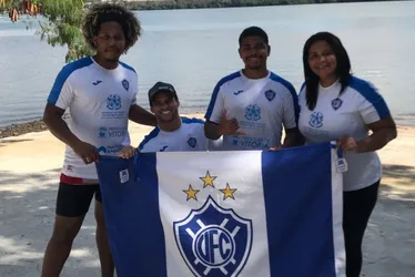 Imagem ilustrativa da imagem Projeto de remo do Vitória fatura dois ouros na 3ª regata do Estadual