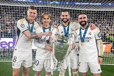 Imagem ilustrativa da imagem Quarteto do Real Madrid se iguala a recordista de títulos da Champions após 58 anos