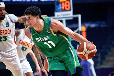 Imagem ilustrativa da imagem Seleção masculina de basquete perde de Camarões, mas avança no Pré-Olímpico